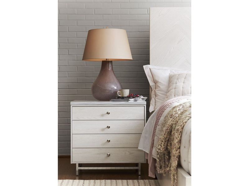 Paradox - Stone Top Nightstand - Beige