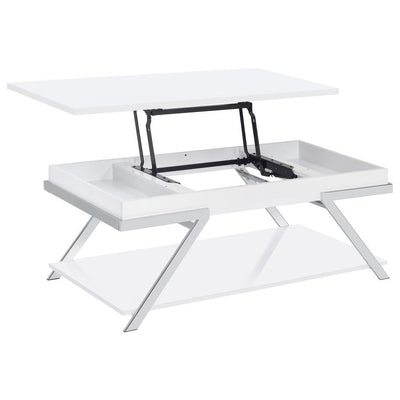 Marcia - Lift Top Coffee Table - White High Gloss