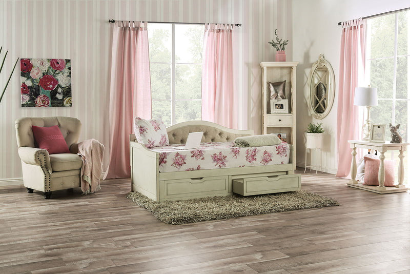 Maureen - Daybed With Extentable Trundle - Antique White