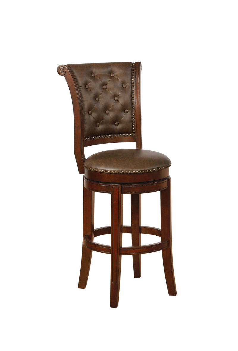 Granville - Swivel Bar Height Stool (Set of 2) - Brown - Grand Furniture GA