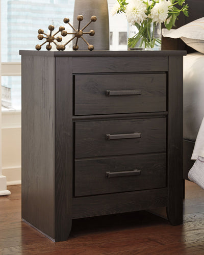 Brinxton - Charcoal - Two Drawer Night Stand.