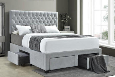 Soledad - 4-drawer Button Tufted Storage Bed