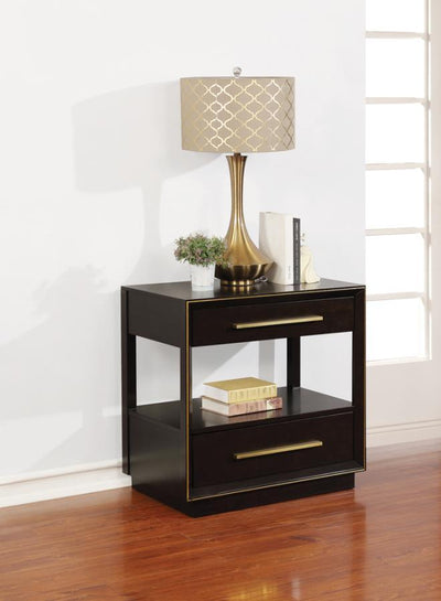 Durango - 2-Drawer Nightstand - Smoked Peppercorn.