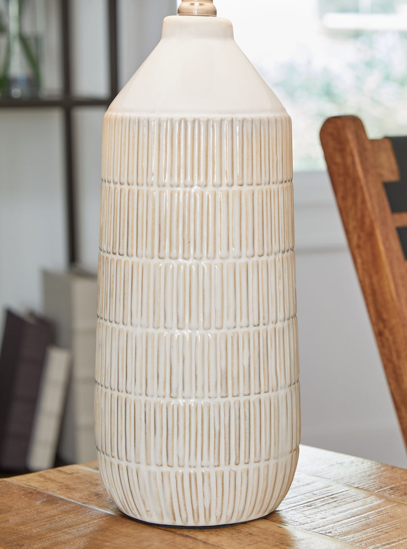 Willport - Off White - Ceramic Table Lamp (Set of 2).