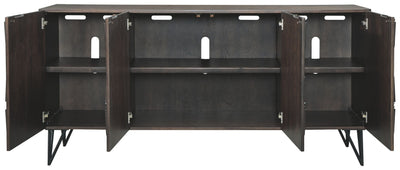 Chasinfield - Dark Brown - Extra Large TV Stand.