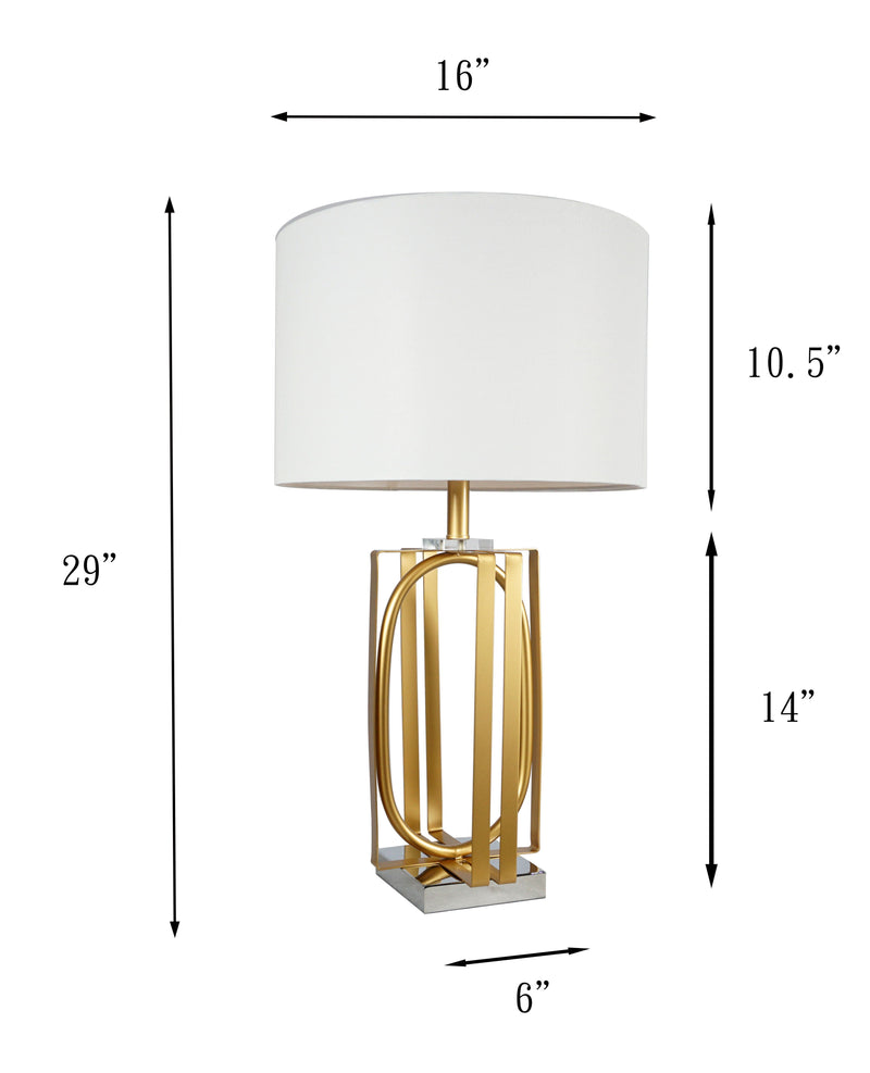 Table Lamp (Set of 2) - Gold & White