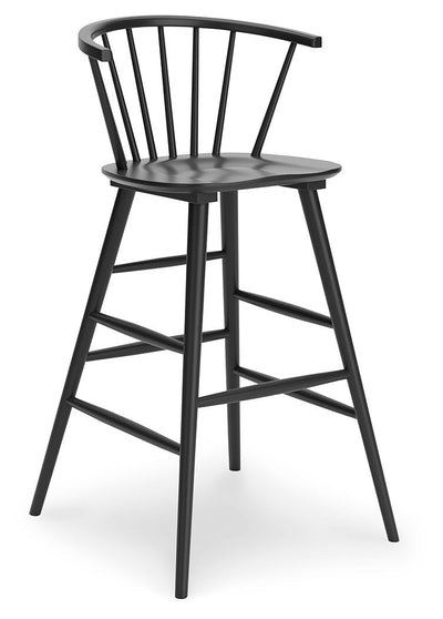 Otaska - Black - Tall Barstool (Set of 2)