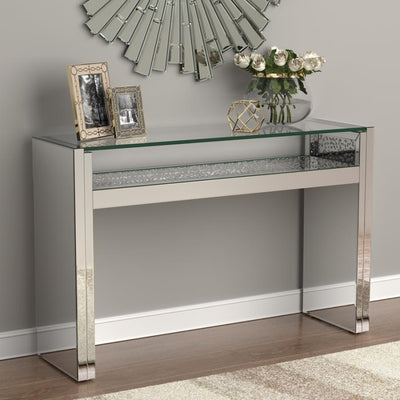 Edna - 1-Shelf Console Table - Silver - Grand Furniture GA