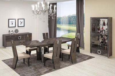 D59 - Dining Table And 6 Chair Set - Gray.