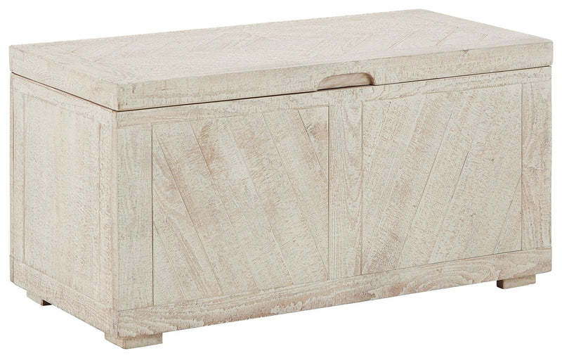 Ryker - Distressed White - Storage Trunk.