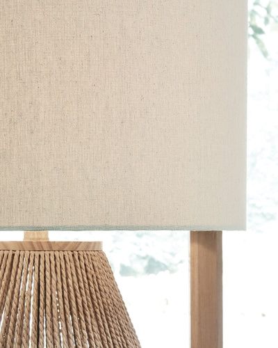 Clayman - Natural / Brown - Paper Table Lamp.