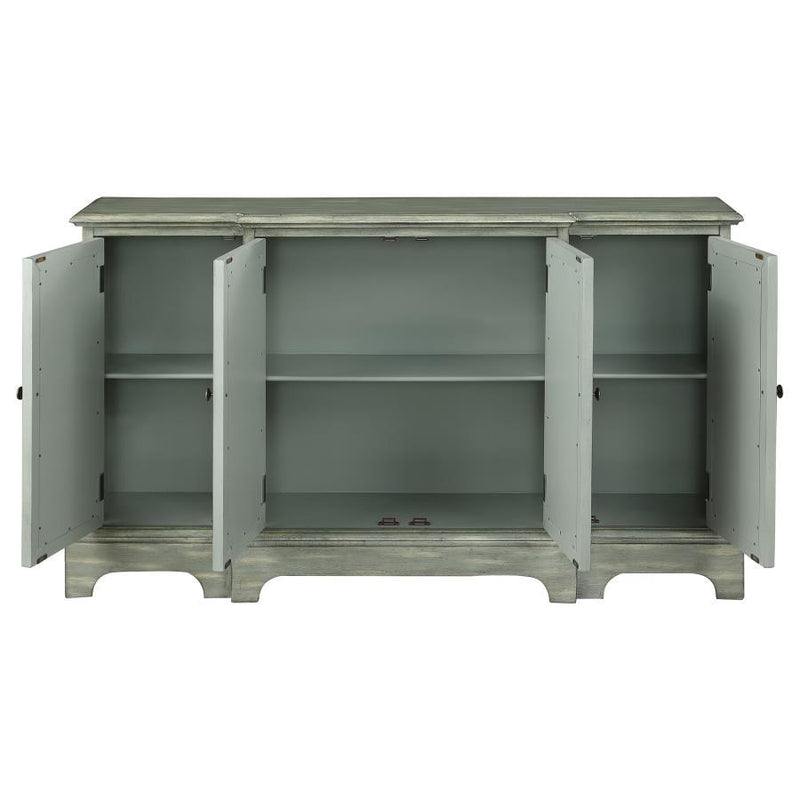 Erigeron - 4-Door Accent Cabinet - Grey.