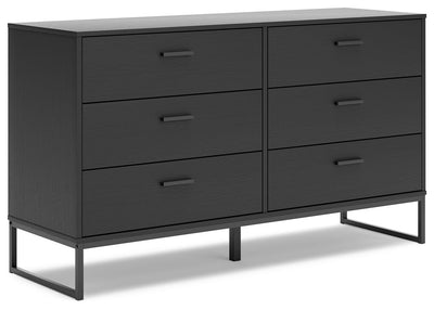 Socalle - Black - 4 Pc. - Dresser, Chest, Full Panel Platform Bed