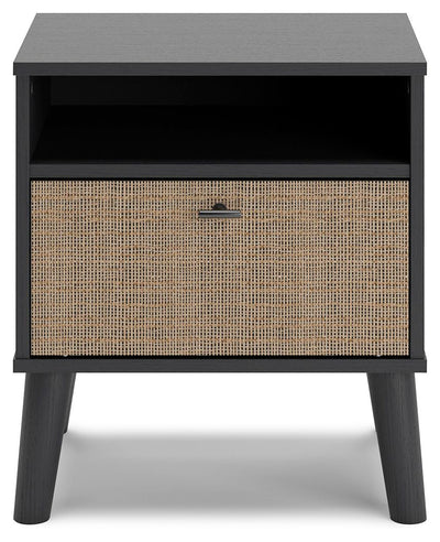 Charlang - Black / Gray - One Drawer Night Stand.