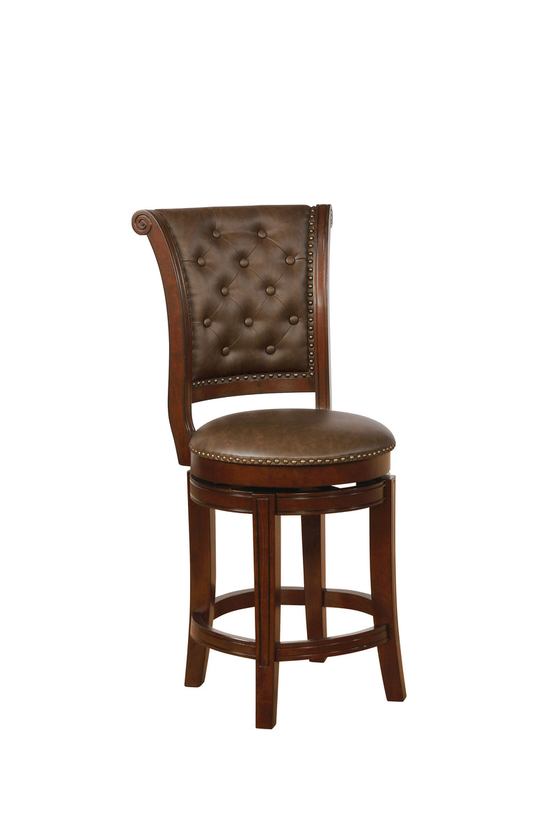 Granville - Swivel Counter Height Stool (Set of 2) - Brown - Grand Furniture GA