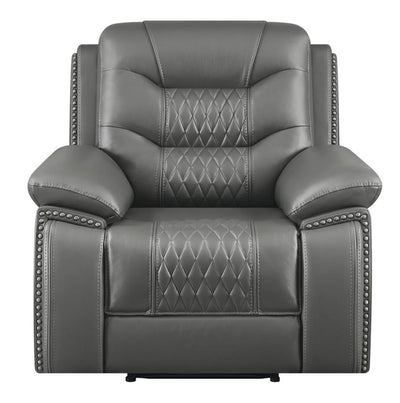 Flamenco - Tufted Upholstered Power Recliner - Charcoal.