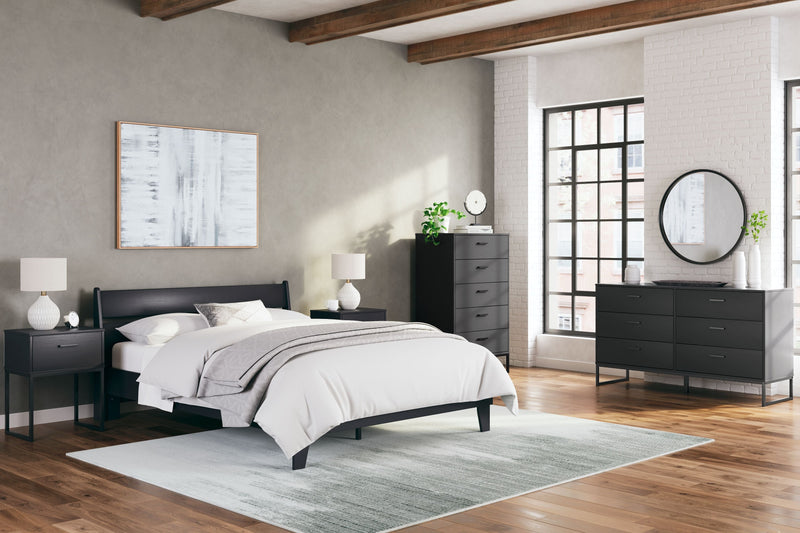 Socalle - Black- 3 Pc. - Dresser, Queen Panel Platform Bed