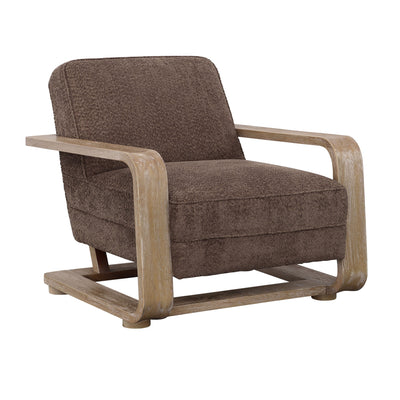 Truffle & Distressed Ash Accent Chair - Brown.