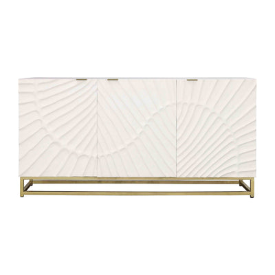 Fallow - Three Door Credenza - White & Gold.