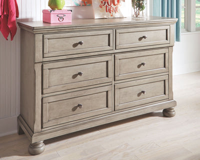 Lettner - Light Gray - Dresser - 6-drawers