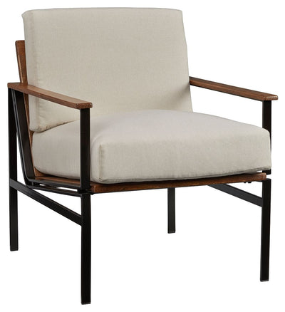 Tilden - Ivory / Brown - Accent Chair.