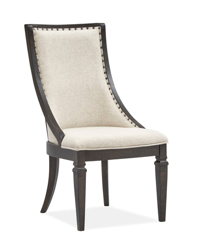 Calistoga - Dining Arm Chair With Upholstered Seat & Back (Set of 2) - Weathered Charcoal.