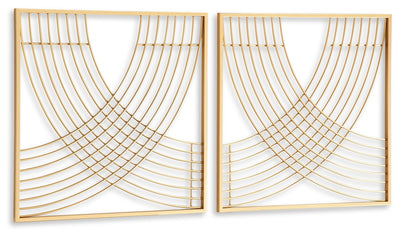 Dalkins - Gold Finish - Wall Decor Set (Set of 2).