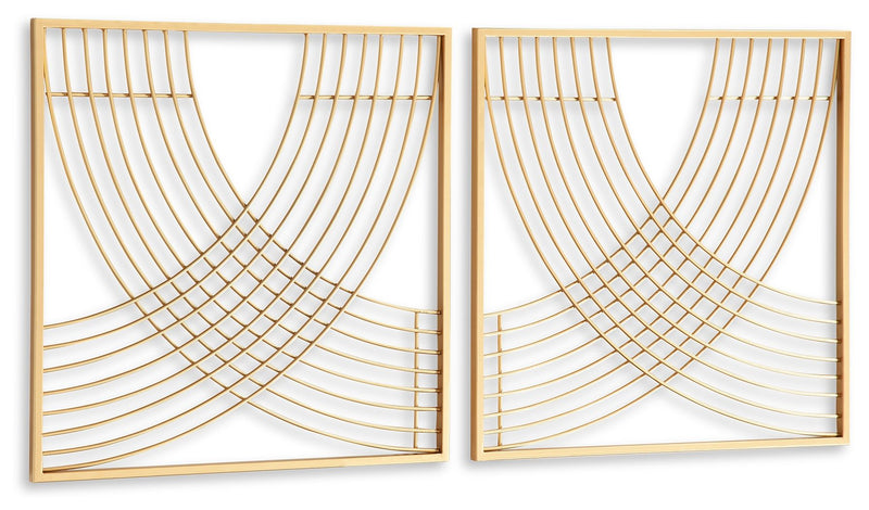 Dalkins - Gold Finish - Wall Decor Set (Set of 2).