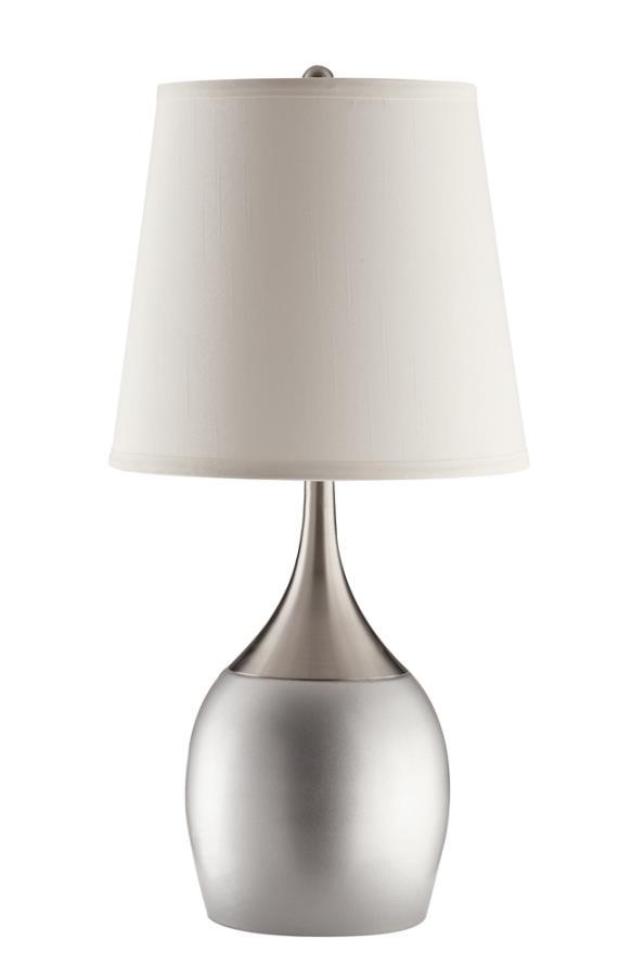 Tenya - Empire Shade Table Lamps (Set of 2) - Silver And Chrome - Lamp Sets - Grand Furniture GA