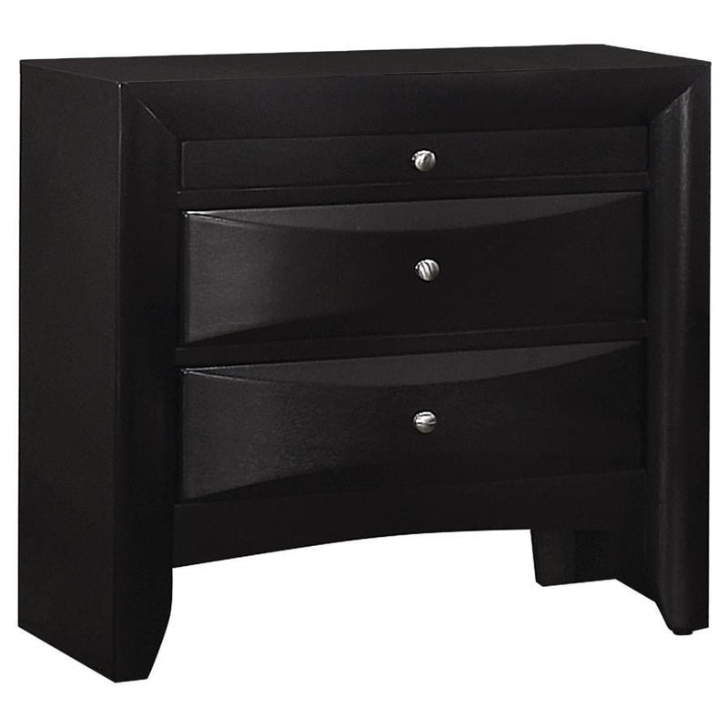 Briana - Rectangular 2-Drawer Nightstand - Black - Accent Nightstands - Grand Furniture GA