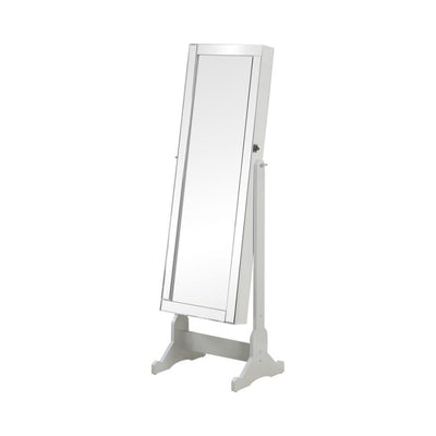 Yvonne - Storage Jewelry Cheval Mirror - Grey.