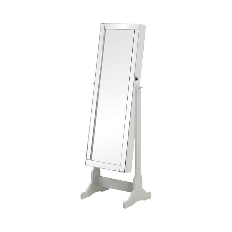 Yvonne - Storage Jewelry Cheval Mirror - Grey.