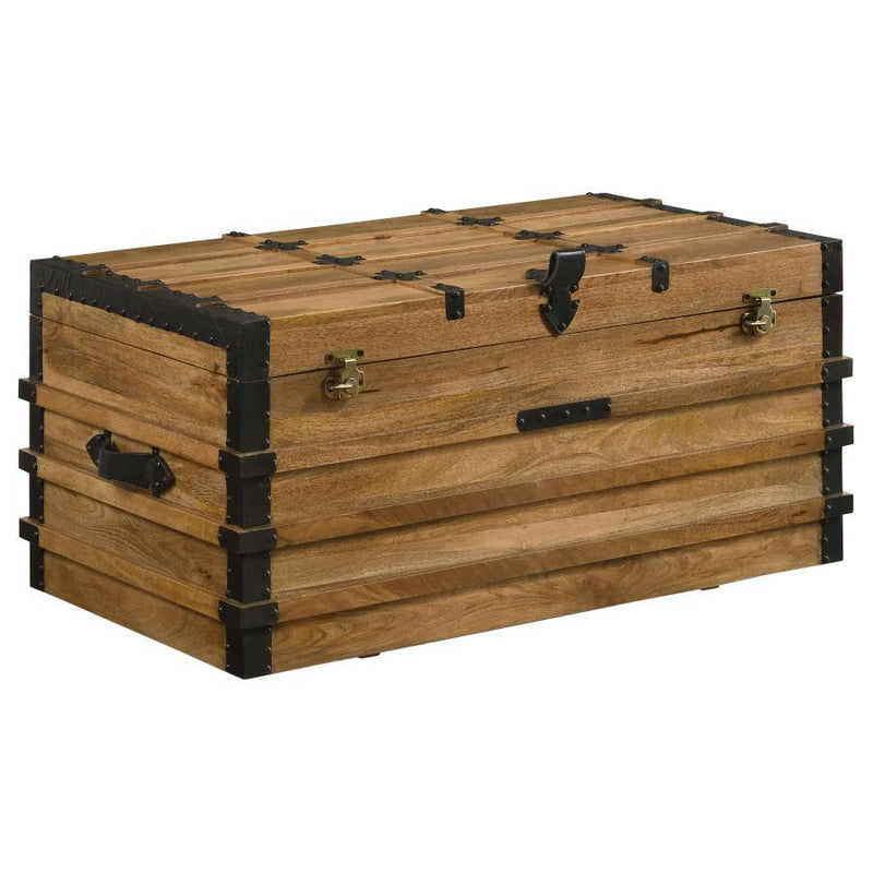 Simmons - Rectangular Storage Trunk - Natural and Black.