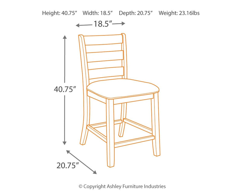 Rokane - Light Brown - Upholstered Barstool (Set of 2).