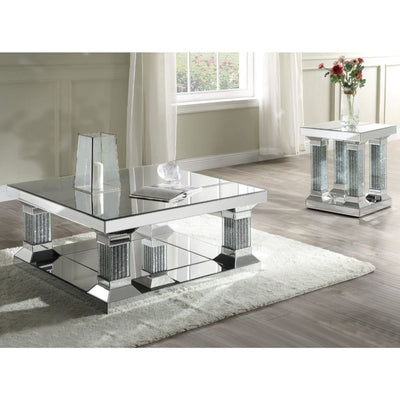 Caesia - Coffee Table - Mirrored & Faux Diamonds - Grand Furniture GA