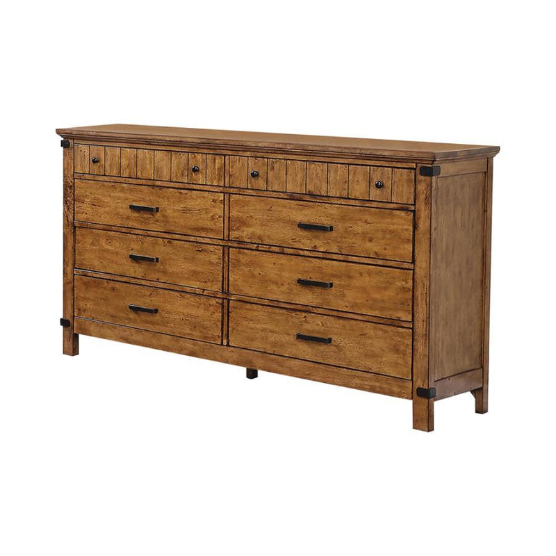 Brenner - 8-Drawer Dresser - Rustic Honey.