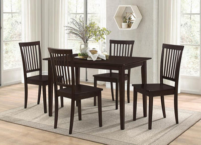 Gomez - 5 Piece Dining Set - Cappuccino - 5 Piece Dining Room Sets - Grand Furniture GA