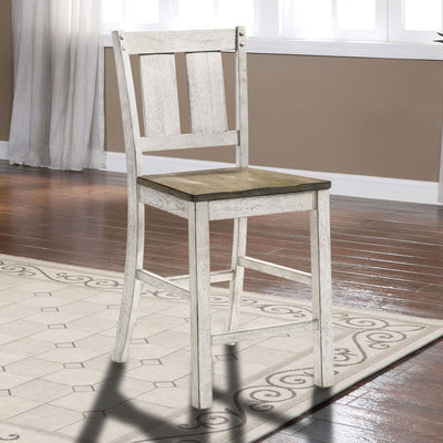 Dakota - Counter Height Chair (Set of 2) - Antique White / Ash Brown.