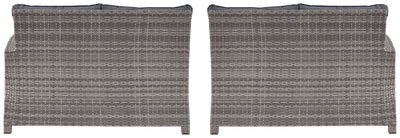 Salem - Gray - Raf/laf Loveseat W/Cush (Set of 2).