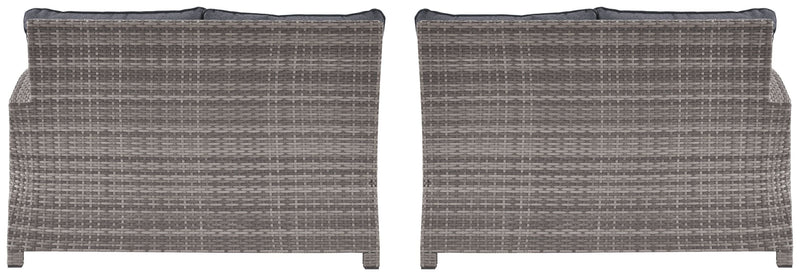 Salem - Gray - Raf/laf Loveseat W/Cush (Set of 2).