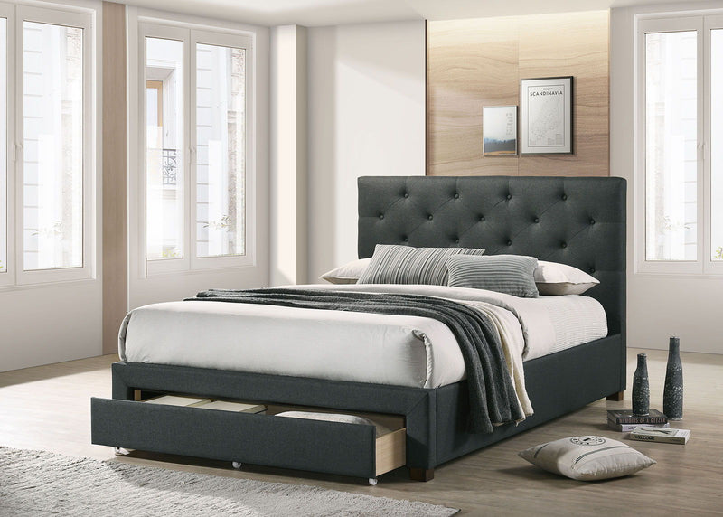 Sybella - Queen Bed - Dark Gray