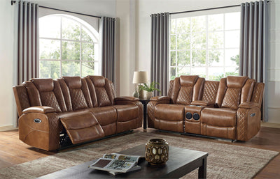 Alexia - Power Loveseat - Brown - Grand Furniture GA