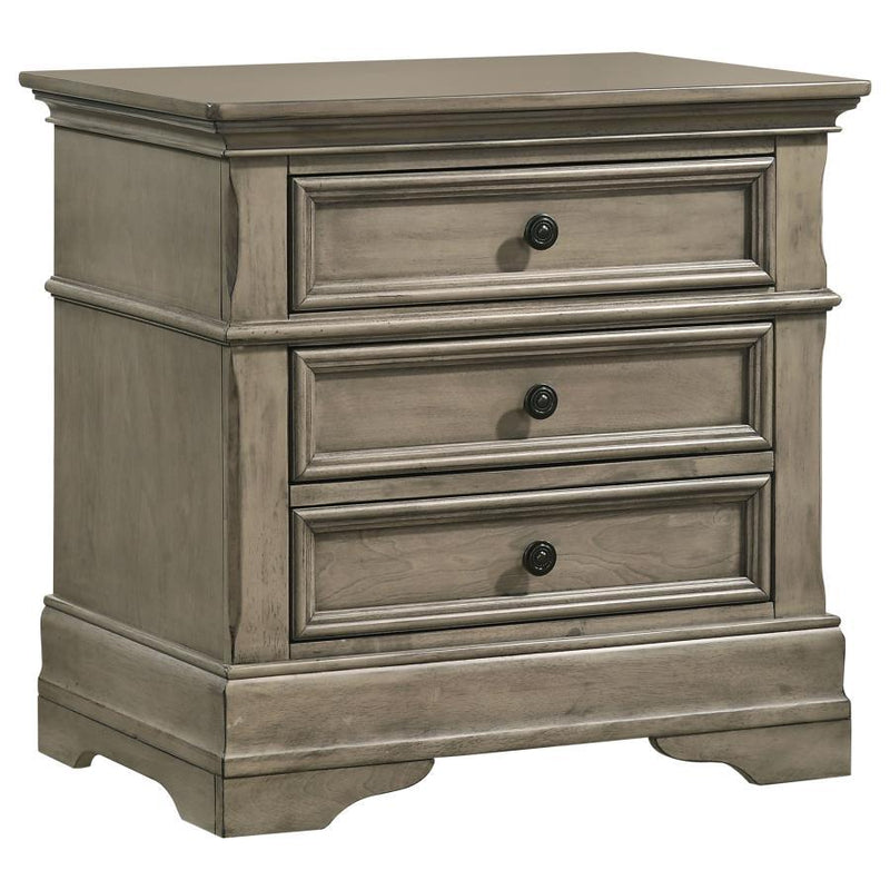 Manchester - 3-Drawer Nightstand - Wheat