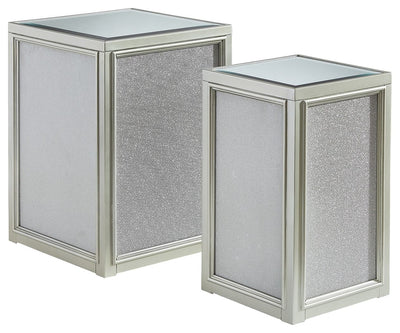 Traleena - Silver Finish - Nesting End Tables (Set of 2).