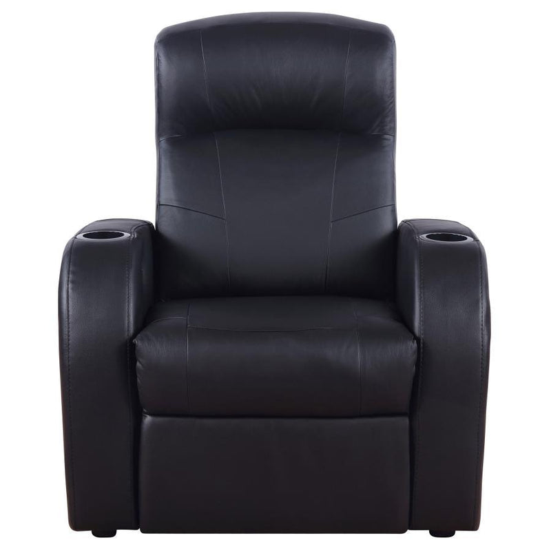 Cyrus - Home Theater Upholstered Recliner - Black.