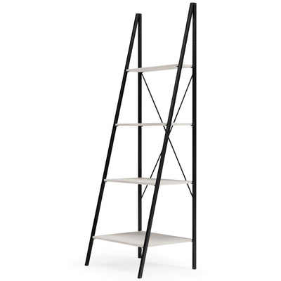 Bayflynn - White / Black - Bookcase - 4 Open Shelves.