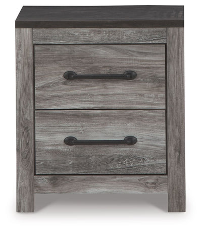 Bronyan - Dark Gray - Two Drawer Night Stand.