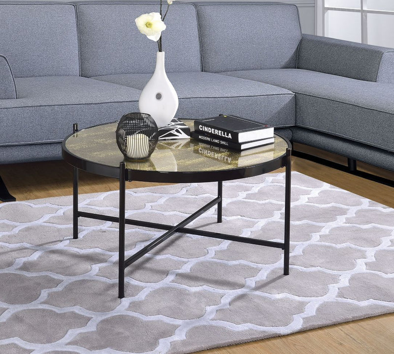 Bage II - Coffee Table - Black & Glass - Grand Furniture GA