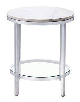 Jadyn - Round End Table - White