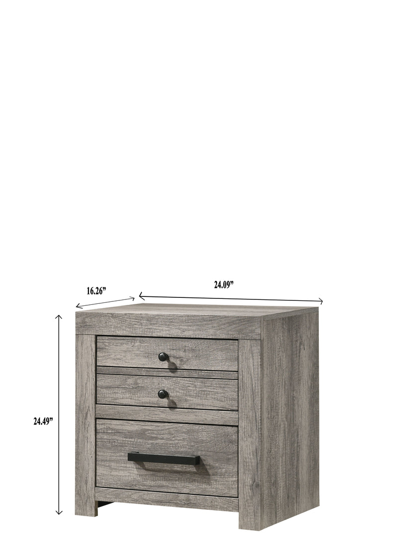 Tundra - Nightstand - Gray - Grand Furniture GA